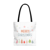 Merry Christmas Tote Bags White, Reusable Canvas Tote Bags, Available in Different Size - Infinite Pack